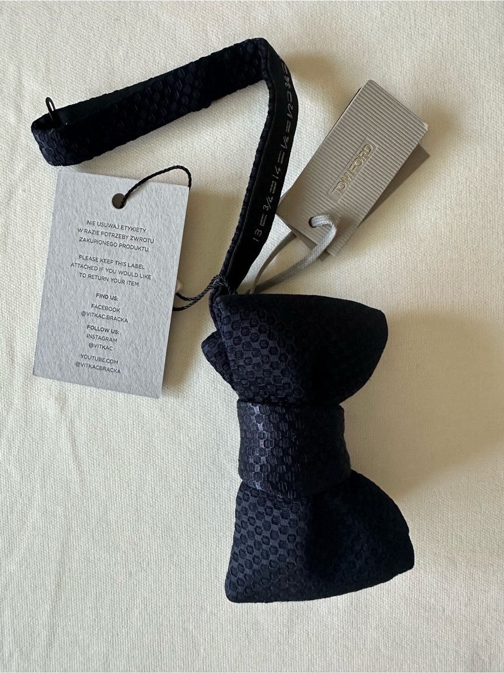 Brand new Tom Ford navy blue Bow Tie